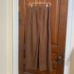 High Waist Cord Wide Pants